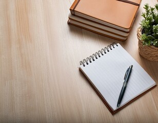 積まれた本とメモ帳