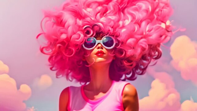 portrait of a girl in wig