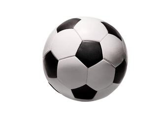 Fototapeta premium Soccer football ball isolated cutout on transparent background, 3d illustration.