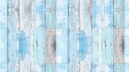Blue wooden planks with a distressed, weathered look forming a seamless pattern. Great for coastal, rustic, and nautical-themed designs.