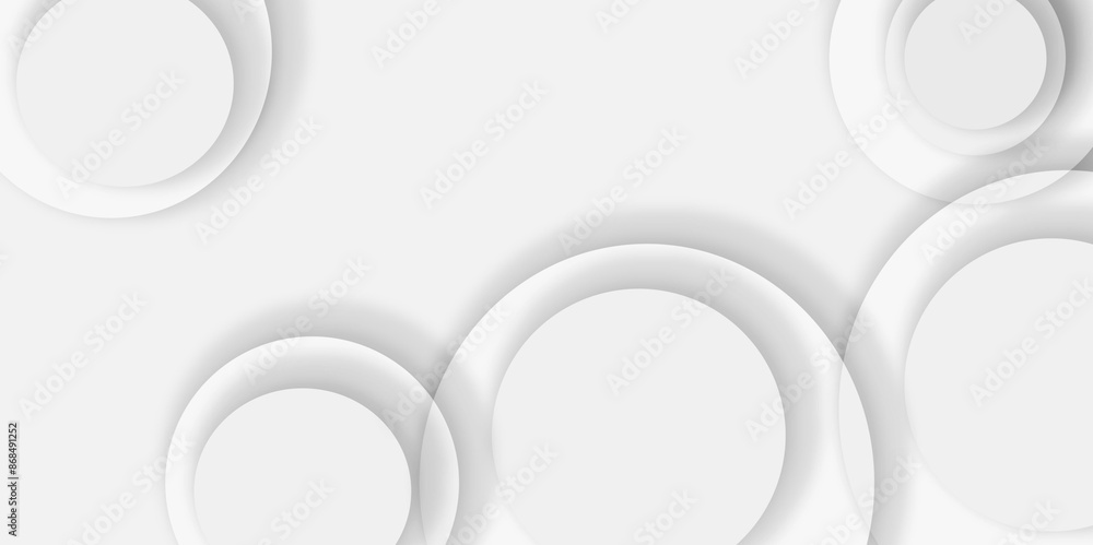 Aufkleber abstract background white and gray circle modern transparency presentation background. vector circle