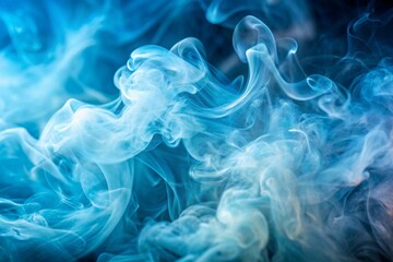 Obraz premium Abstract blue smoke clouds in the atmosphere
