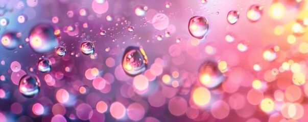 Bright, stylized raindrops falling on a contrasting background