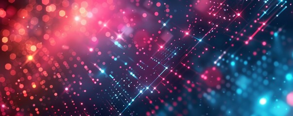 Fototapeta premium Neon light patterns on a dark background