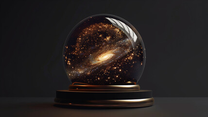 宇宙のリズムを感じる幻想的な星空をテーマにした商品ディスプレイ用の表彰台の背景。A podium background for product displays with a fantastic starry sky theme that evokes the rhythms of the universe.Generative AI