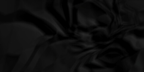 Black wrinkly backdrop paper background. panorama grunge wrinkly paper texture background, crumpled pattern texture. paper crumpled texture. black fabric crushed textured crumpled.