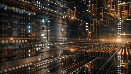 Futuristic abstract technology background digital lines in modern science and network concept cyber design.