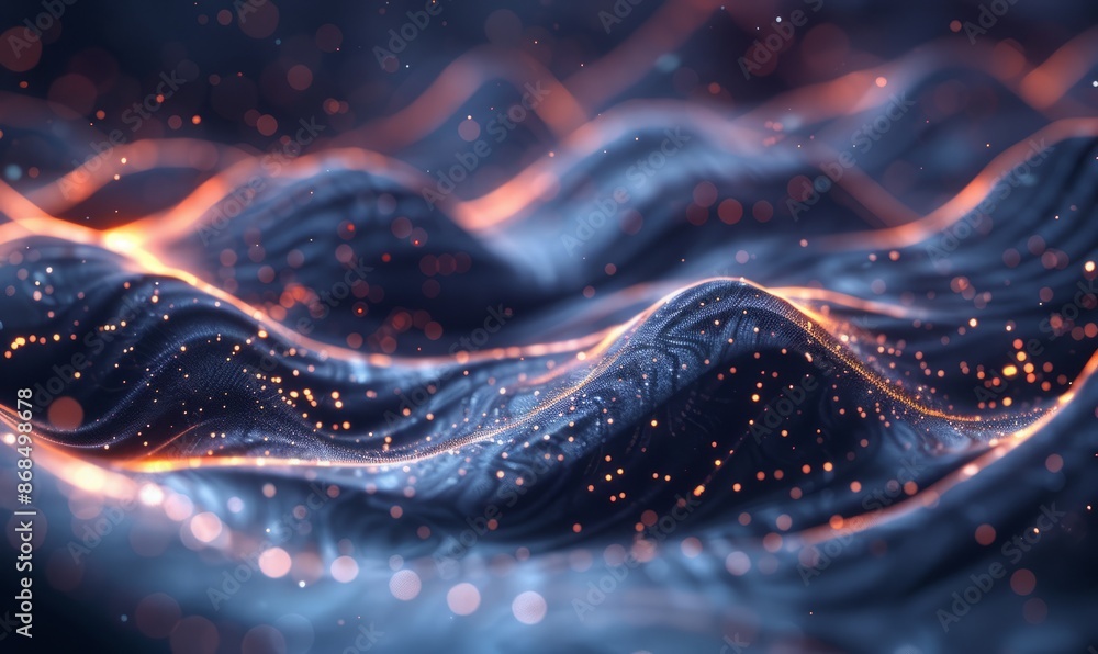 Poster abstract particle patterns