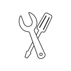 screwdriver - equipment icon vector ilustration