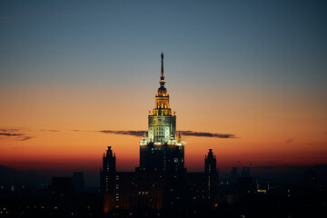 tower at sunset