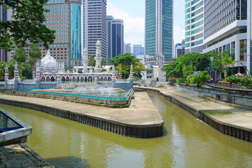 Fototapeta premium Masjid Jamek, River of Life, Kuala Lumpur, Malaysia