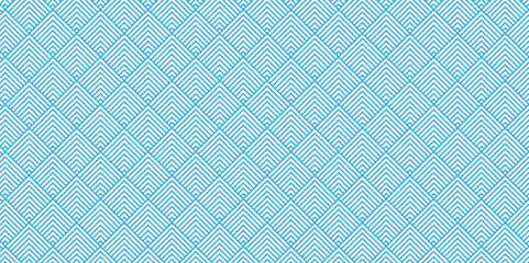 Overlapping Pattern Minimal diamond geometric digital wave backdrop abstract wave square background. blue line seamless tile stripe overlap creative retro square pattern white background.