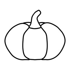 Hand drawn illustration of autumn pumpkin. 