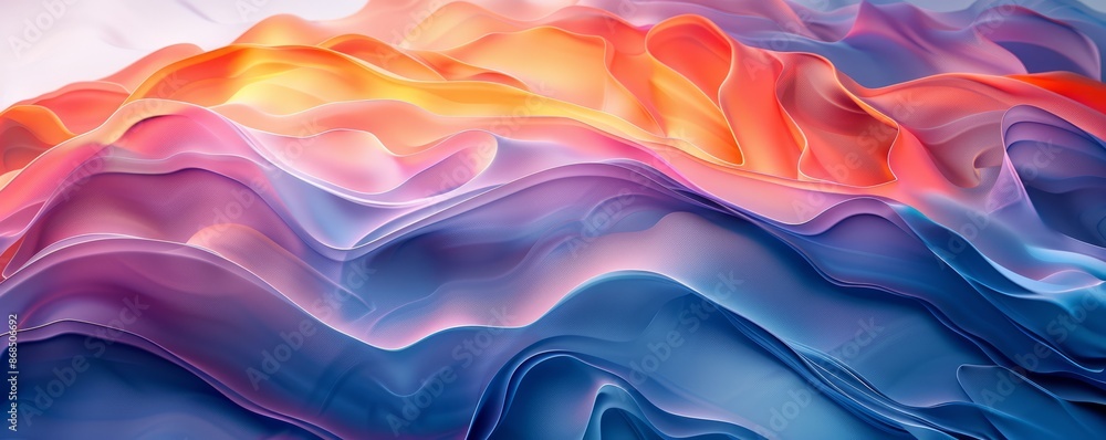 Poster abstract forms with a gradient fill