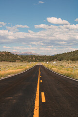 Open Road Leading to Bryce Canyon's Scenic Mountains
