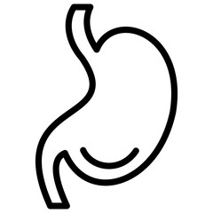 Fototapeta premium stomach icon illustration design with outline