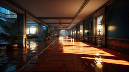 generate illustration condo living room