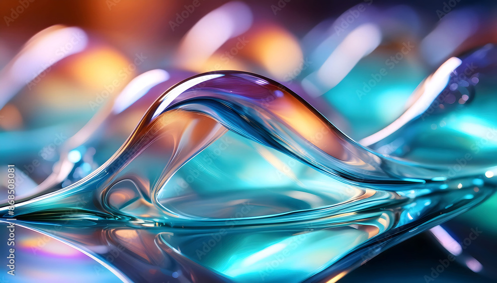 Aufkleber light blue abstract transparent object that blends seamlessly into its background