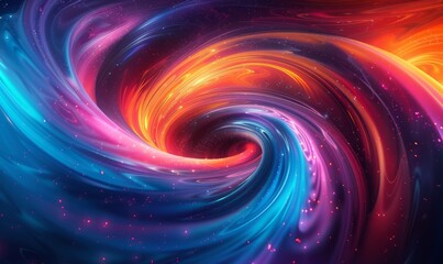 Bright abstract swirl in neon colors