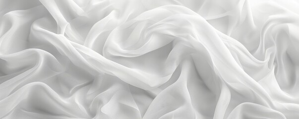 Obraz premium Clean, white cotton fabric background