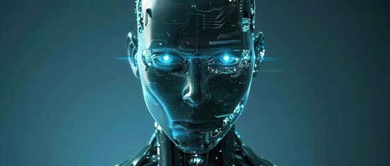 A futuristic representation of artificial intelligence in action