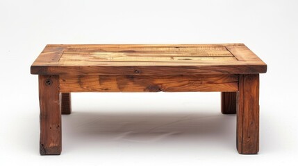 Wooden Coffee Table isolate on white background: Offers natural warmth, various finishes complement different decor styles, enhancing timeless living room appeal.
