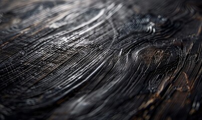 Fototapeta premium Dark ebony wood surface with polish