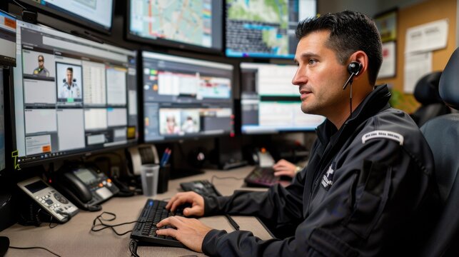 Emergency Dispatchers manage incoming emergency calls, coordinate with police, fire, and medical units, deliver pre-arrival instructions, and monitor responding units' status.
