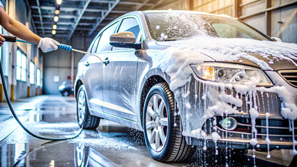 Car washing and cleaning services. Motor transport.
