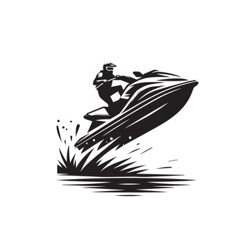 recommend clip art: Jets ski Water sport vector illustration logo design, perfect for club team logo and tshirt design