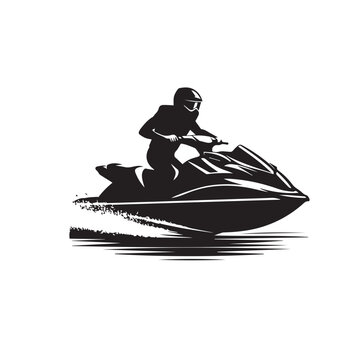 recommend clip art: Jets ski Water sport vector illustration logo design, perfect for club team logo and tshirt design