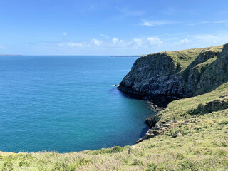 A view of the South Wales Coast at Skomer Island