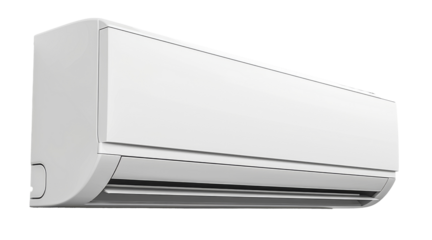 Air conditioning unit, side view. Transparent background