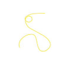 thin line of yellow thread