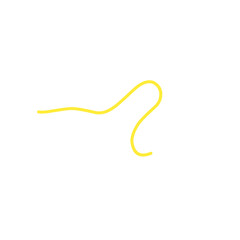 thin line of yellow thread