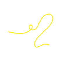 Obraz premium thin line of yellow thread