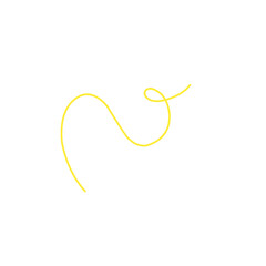thin line of yellow thread