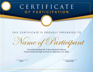 Certificate of participation