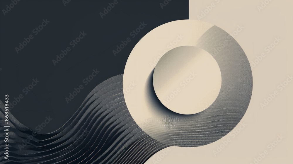 Poster produce a minimalist vector frame with clean lines and simple shapes, using a monochromatic color sc