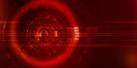 2d illustration Abstract futuristic electronic circuit technology background