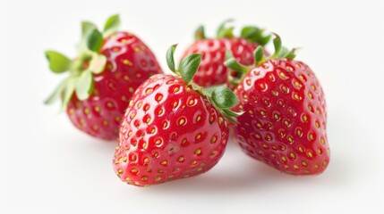 strawberries isolated on a white background