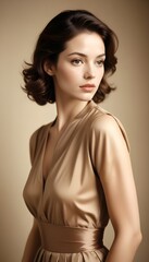 Beautiful and elegant female front view photo, beauty wallpaper