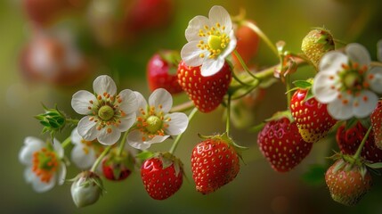 Strawberries or stroberi. It is a plant that comes from the Rosaceae family (Fragaria x ananassa). This plant flowers when it is 2 months old