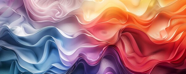 Colorful abstract forms with contrasting colors