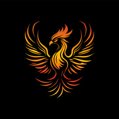 Obraz premium Charming Illustration Phoenix Logo Concept template