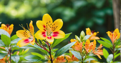 Wonder of Alstroemeria Blossoms Creating a Timeless Garden View
