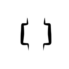 hand drawn bracket doodle