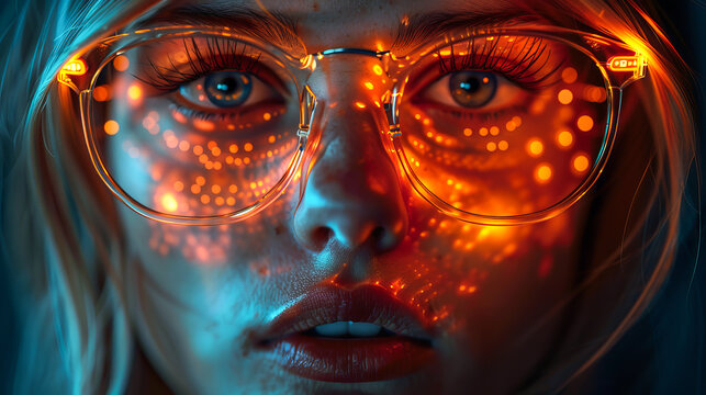 Tech Conference Poster with Futuristic Design Elements