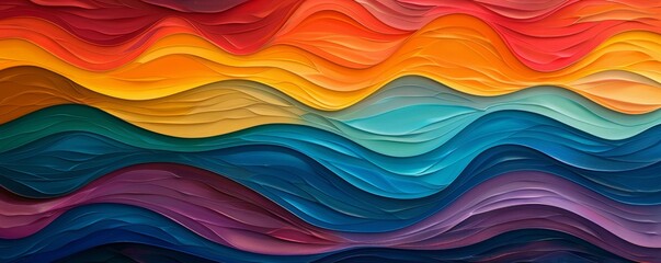 Obraz premium Repetitive patterns of vibrant waves