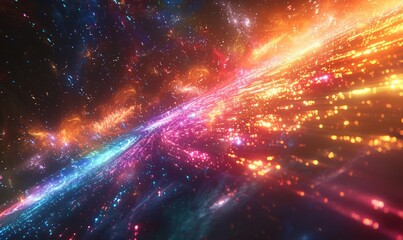 Obraz premium Cosmic light beams